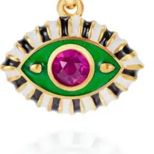 Evil Eye Third Eye Enamel and Crystal Pendant Necklace sold by Care Tucker product image thumbnail 2