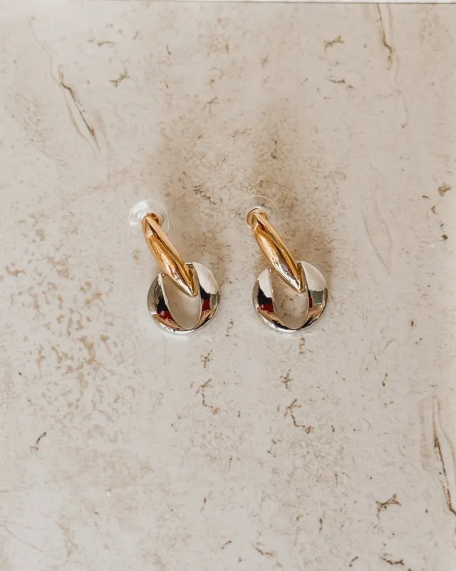 Two Tone Metal Earrings sold by Care Tucker