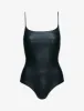 Faux Leather Cami Bodysuit sold by Care Tucker