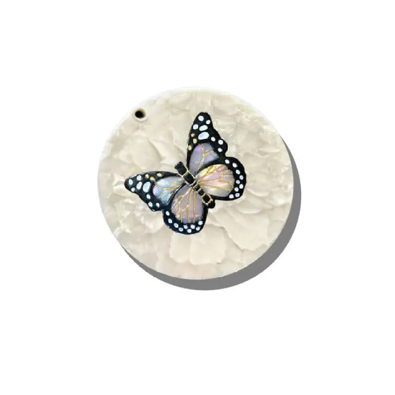 Hand-Painted Monarch Butterfly Compact Mirror sold by Care Tucker
