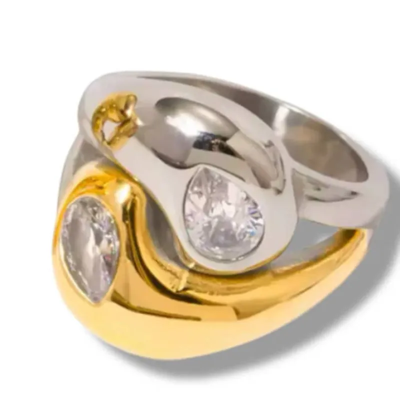 Knot Ring- Yin and Yang Stainless Steel Ring Two sold by Care Tucker