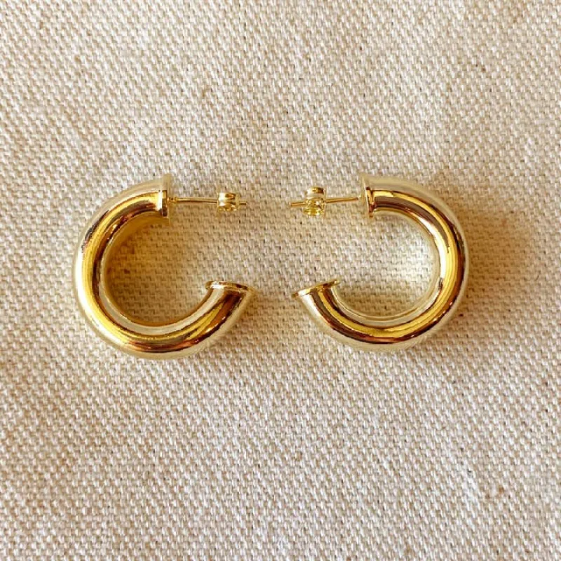 18k Gold Filled 25mm Chubby C-Hoop Earrings made by Care Tucker