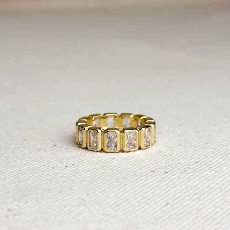 18k Gold Filled Chunky Cz Eternity Band Ring sold by Care Tucker