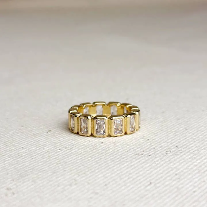 18k Gold Filled Chunky Cz Eternity Band Ring sold by Care Tucker