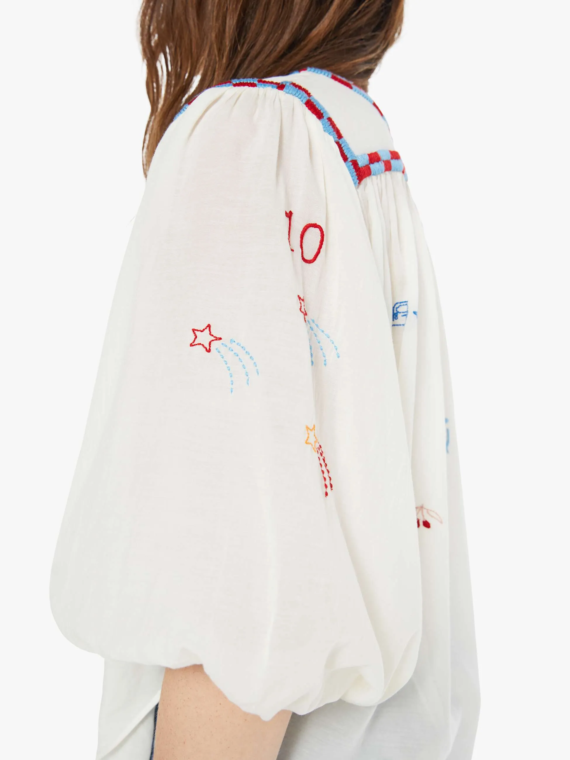 THE BREEZE YOKE TOP LAST LAP WHISPER WHITE sold by Care Tucker product image thumbnail 4