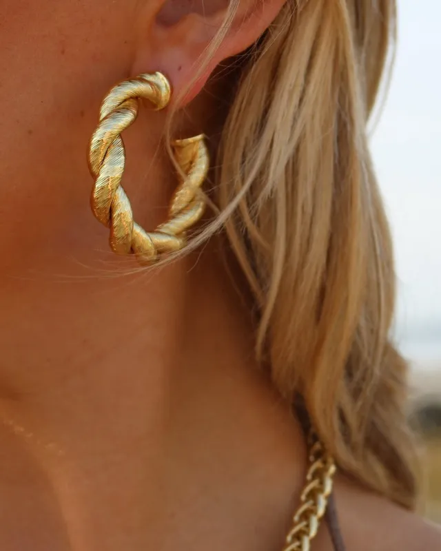 Rope Hoop Earrings made by Care Tucker