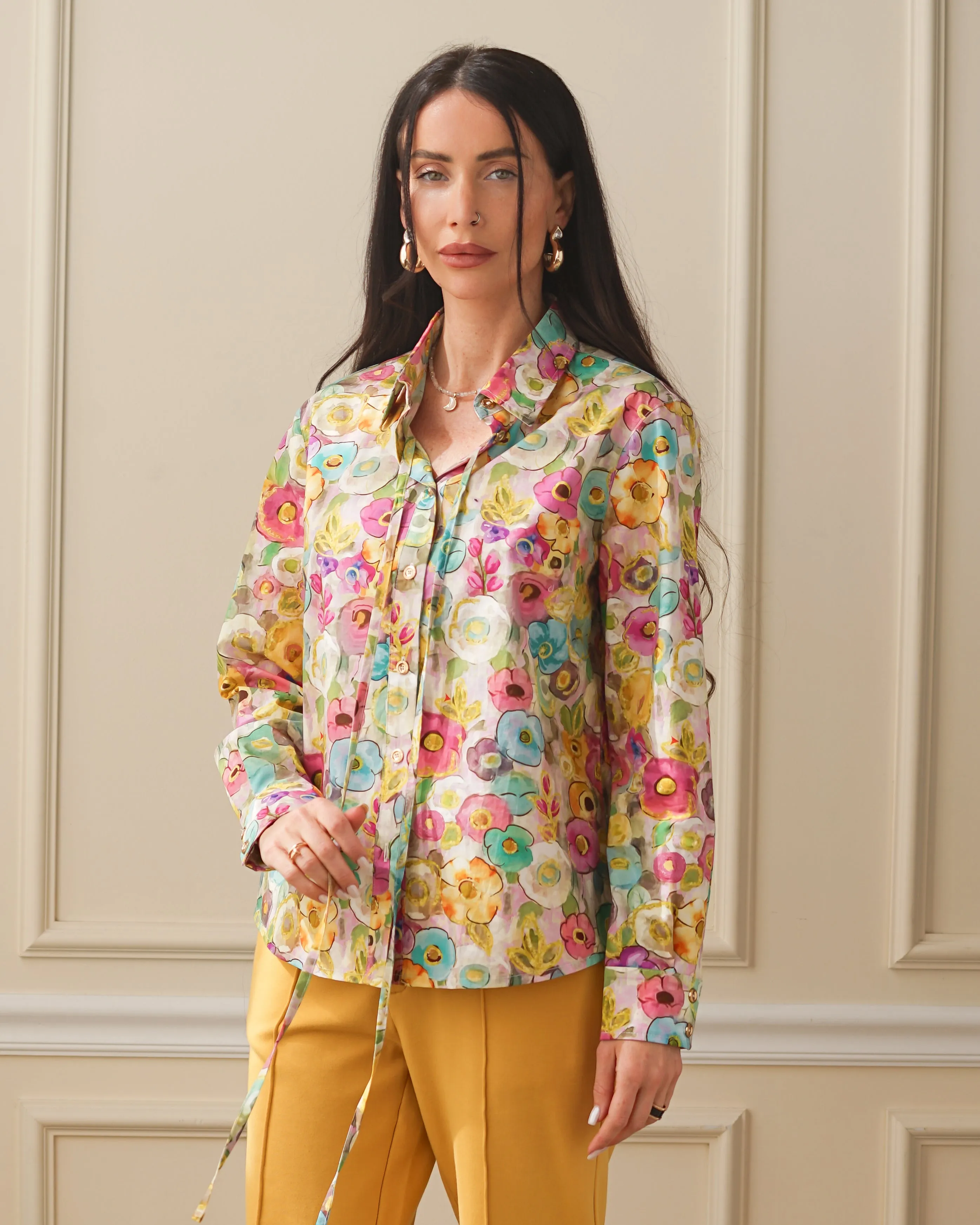 Secretariat Poplin Shirt - Flower Garden sold by Care Tucker product image thumbnail 2