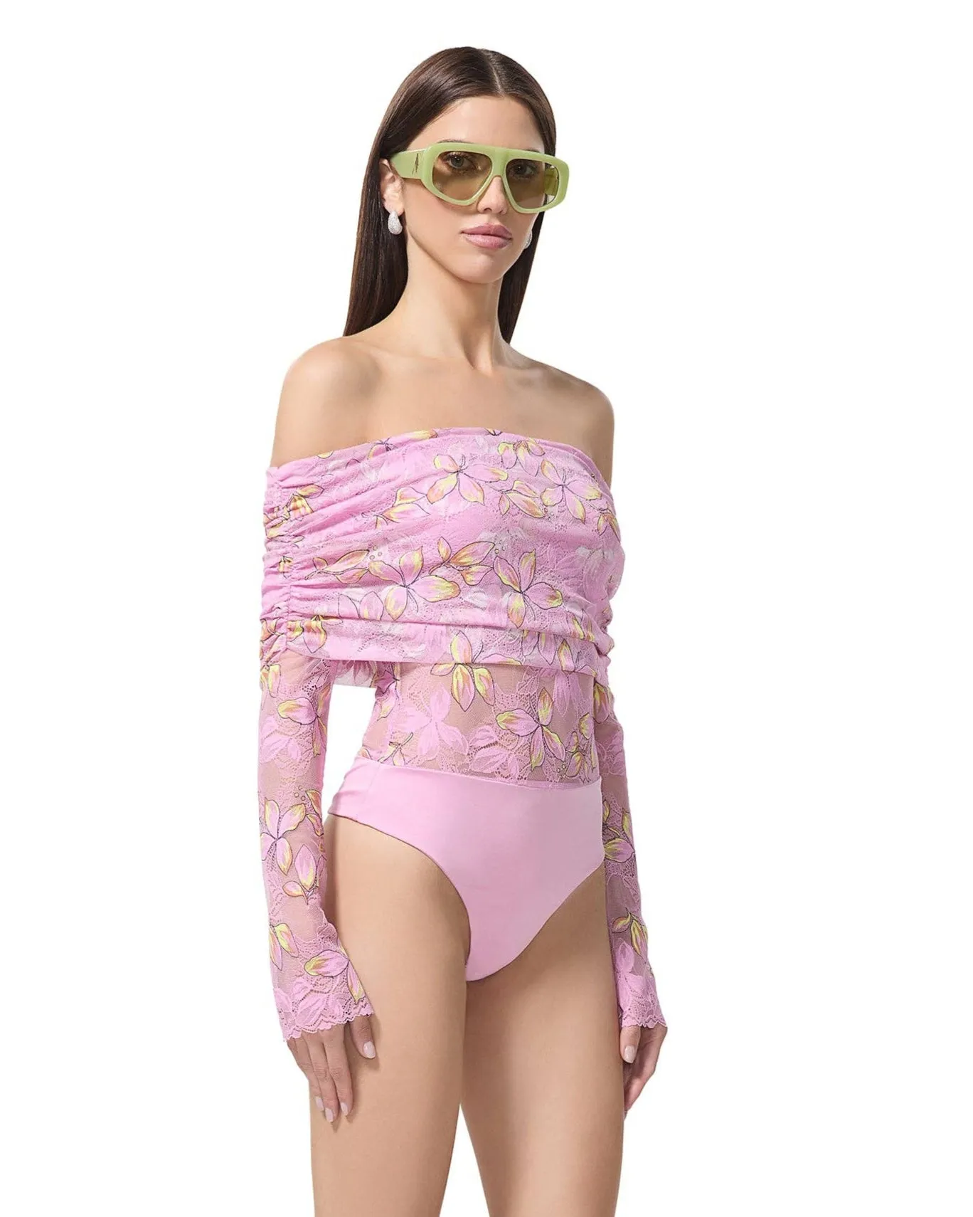 Lennox Bodysuit - Lilac Lace sold by Care Tucker product image thumbnail 2