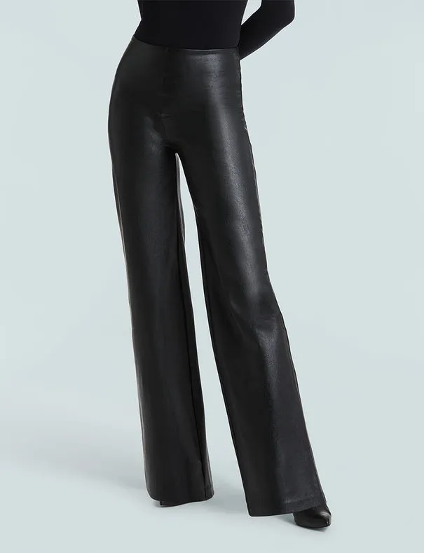Faux Leather Wide Leg Pant sold by Care Tucker product image thumbnail 3