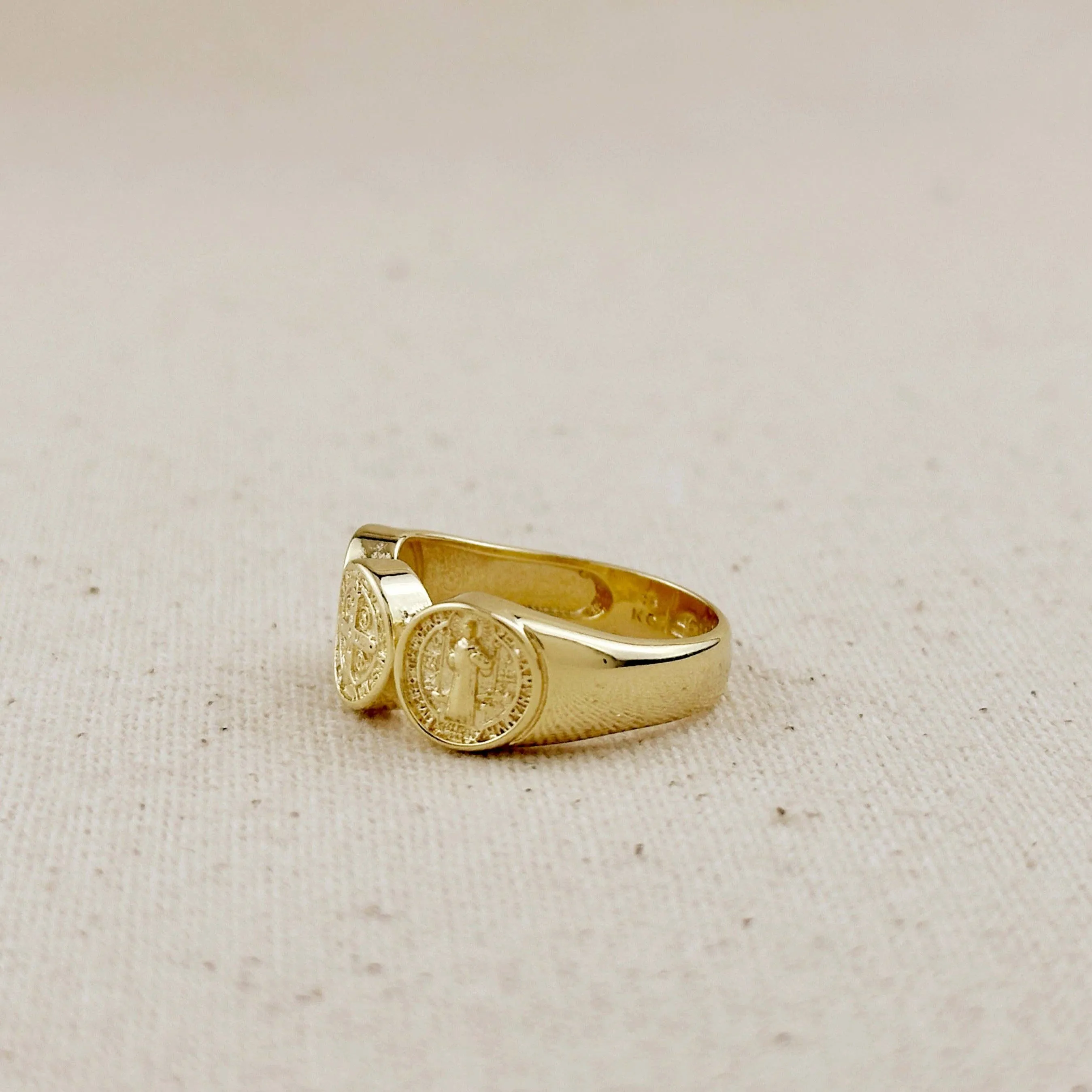 18k Gold Filled Triple Saint Benedict Ring sold by Care Tucker product image thumbnail 3