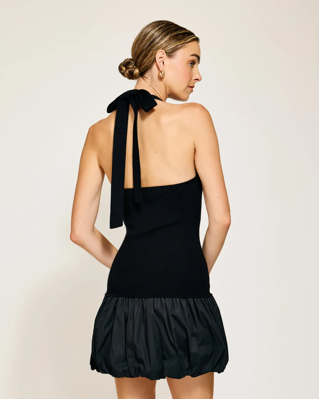 RAMONA MIX-MEDIA BALLOON MINI DRESS sold by Care Tucker product image thumbnail 5