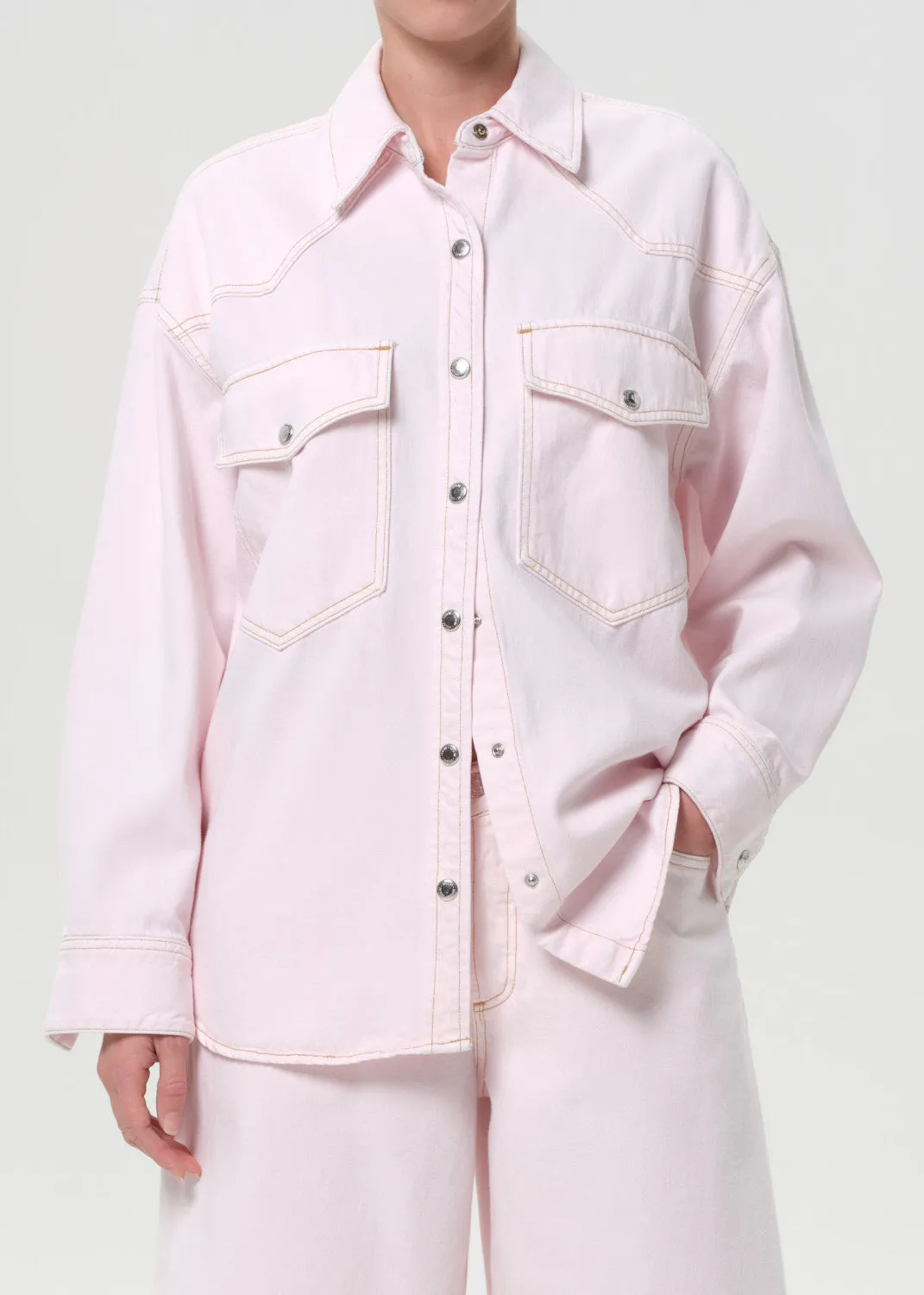 Lotta Western Shirt In Cosmos sold by Care Tucker