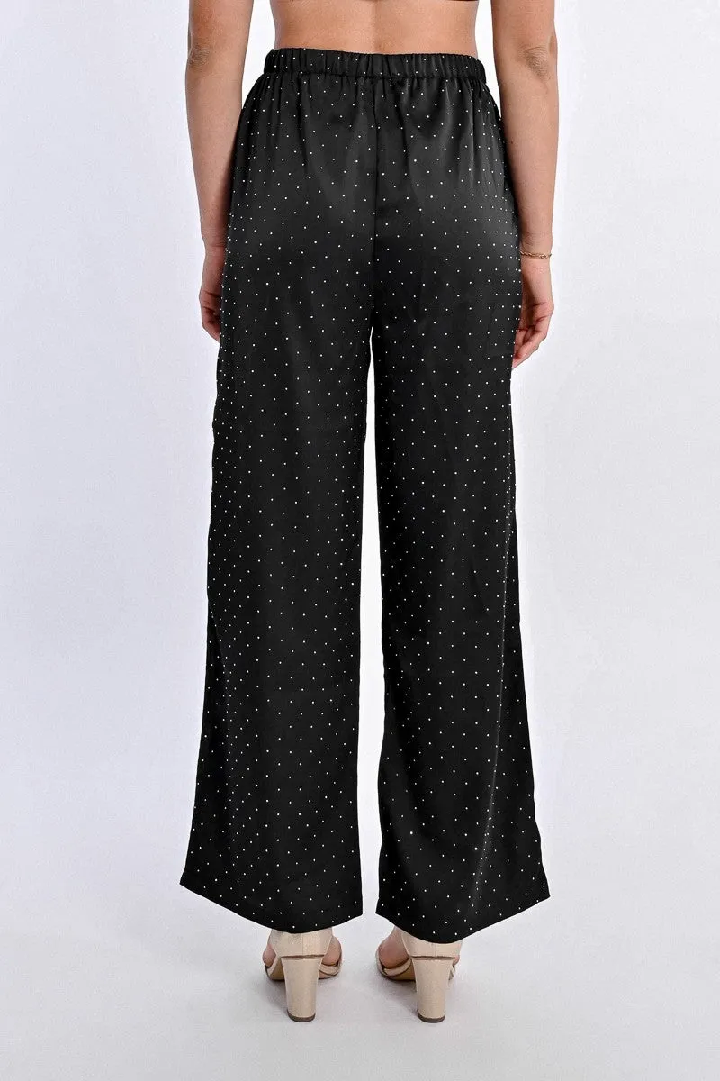 RHINESTONE SATIN PANTS sold by Care Tucker product image thumbnail 3