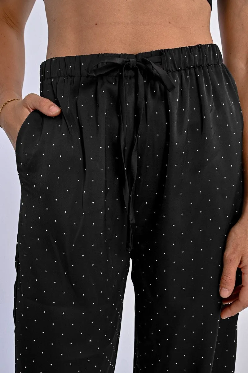 RHINESTONE SATIN PANTS sold by Care Tucker product image thumbnail 4