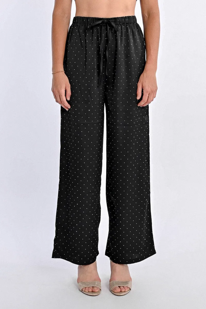 RHINESTONE SATIN PANTS sold by Care Tucker product image thumbnail 2