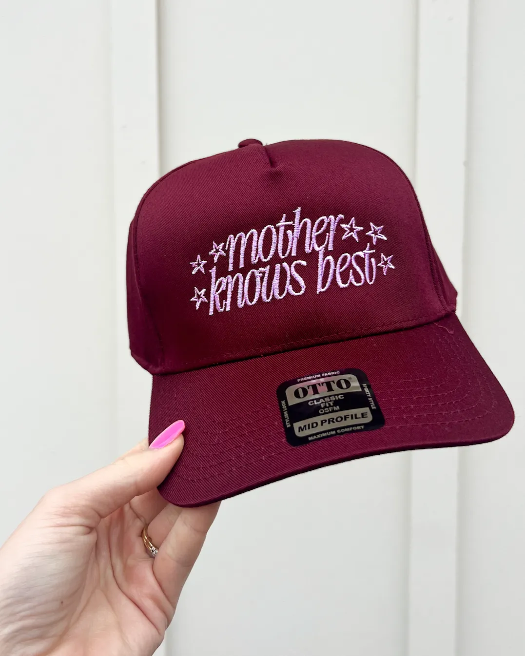 Mother Knows Best- Embroidered Hat sold by Care Tucker