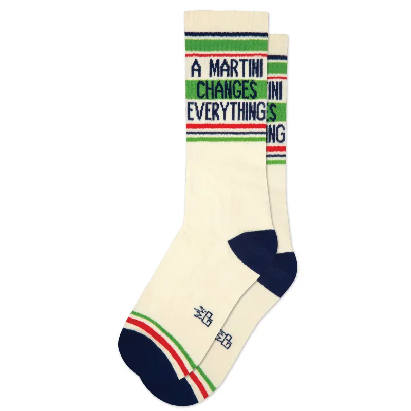 A Martini Changes Everything Gym Crew Socks sold by Care Tucker