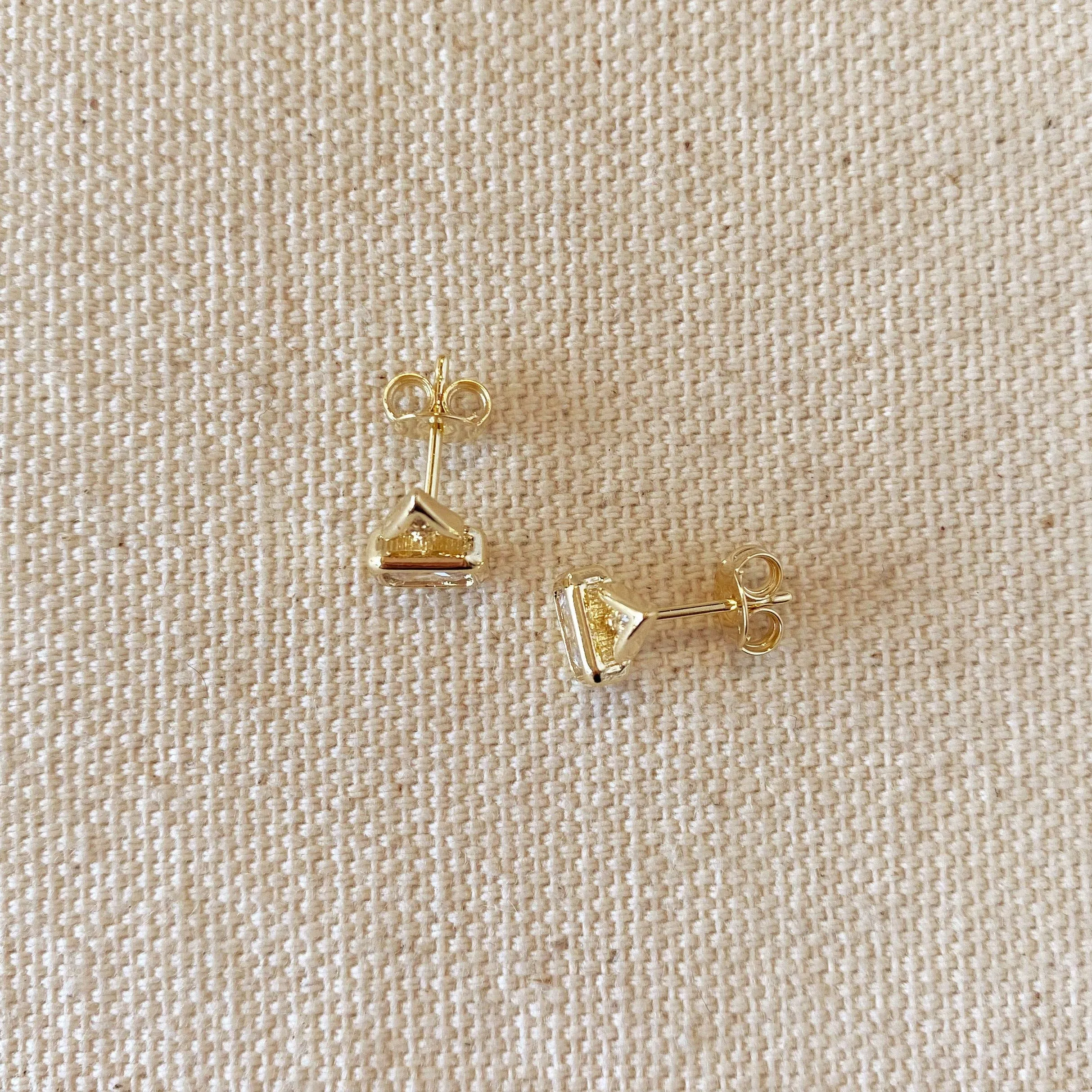 18k Gold Filled Geometric Stud Earrings sold by Care Tucker product image thumbnail 2