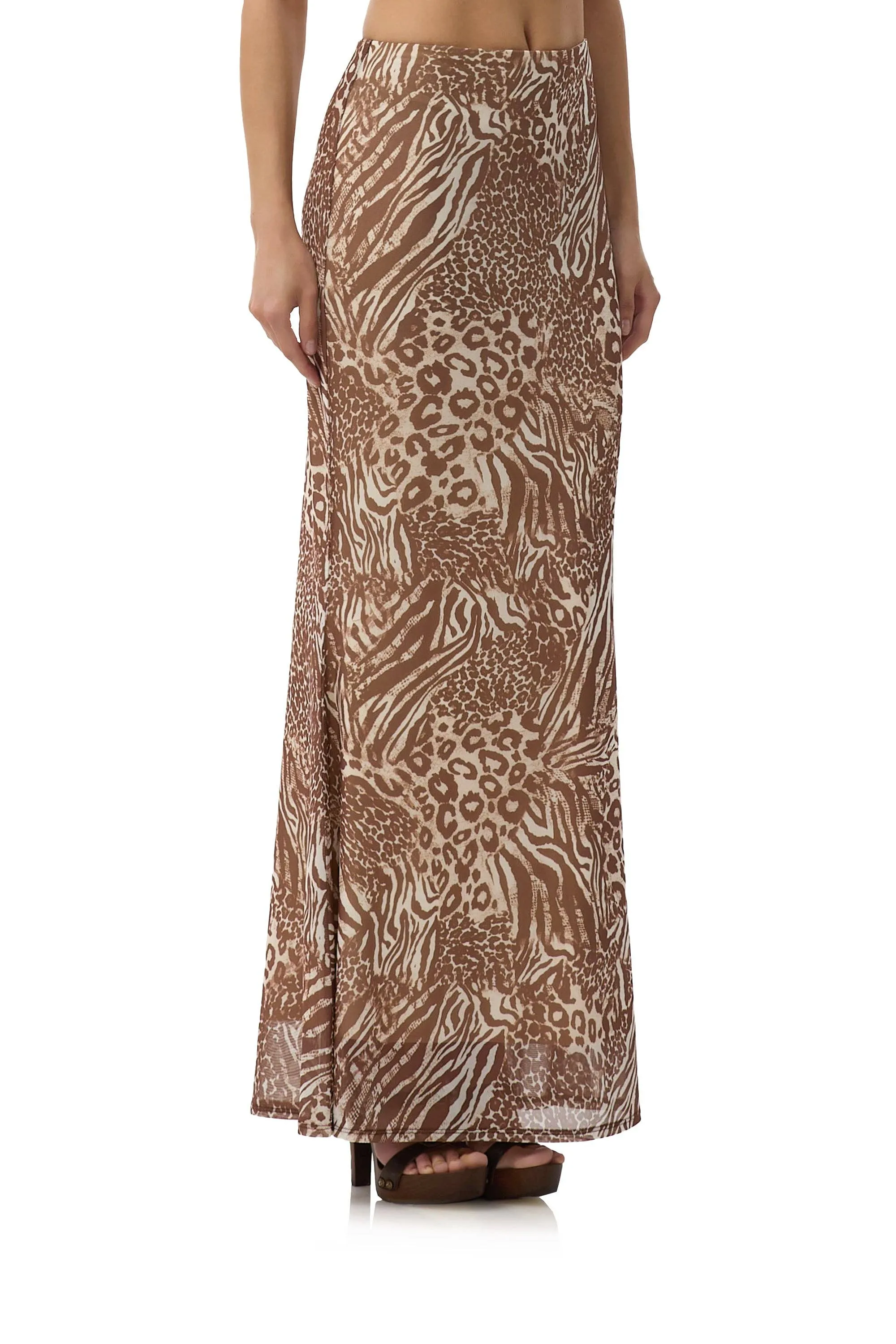 Tegan Maxi Skirt - Taupe Animal sold by Care Tucker product image thumbnail 3