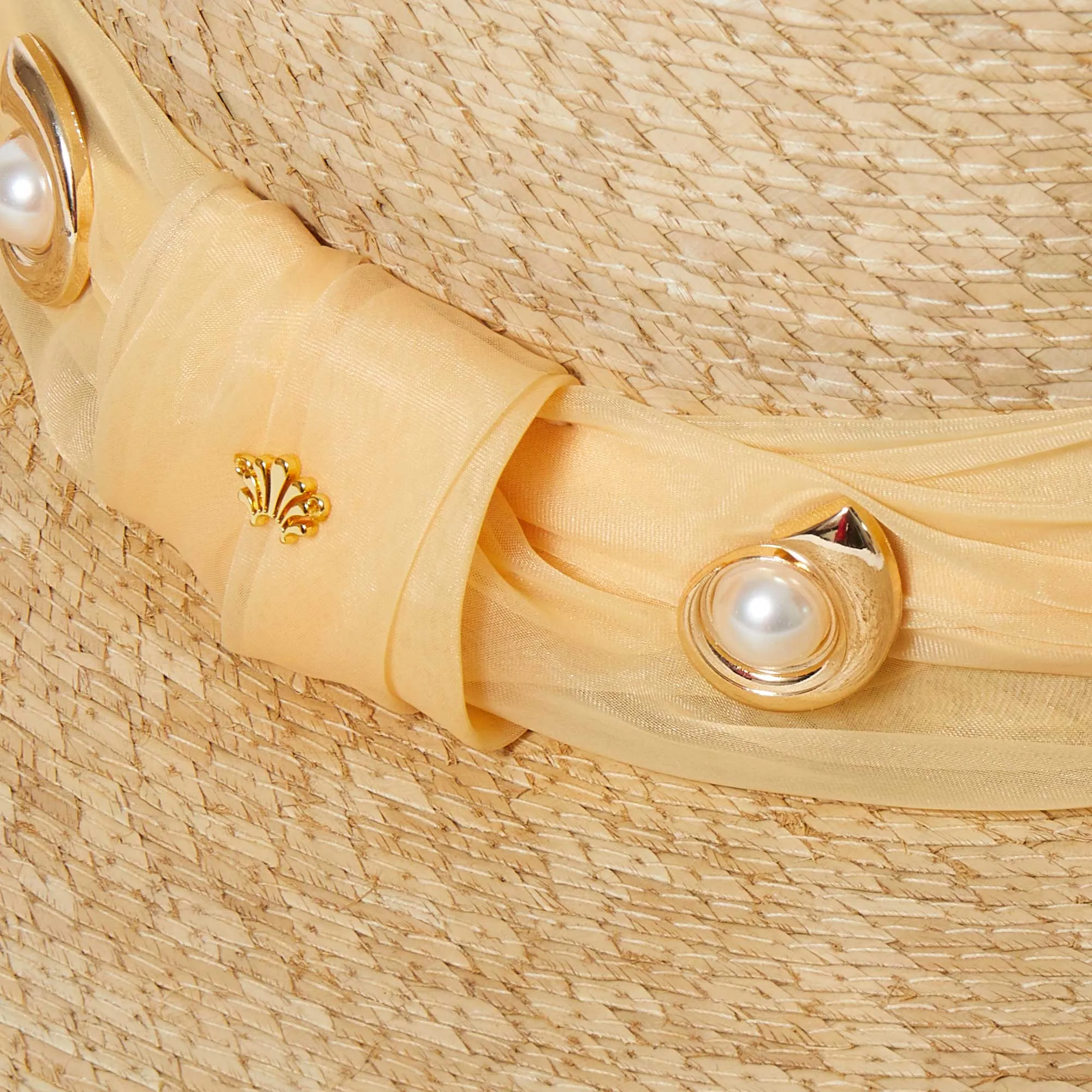 NATURAL MICHELLE DÉCO SWIRL STRAW HAT sold by Care Tucker product image thumbnail 3