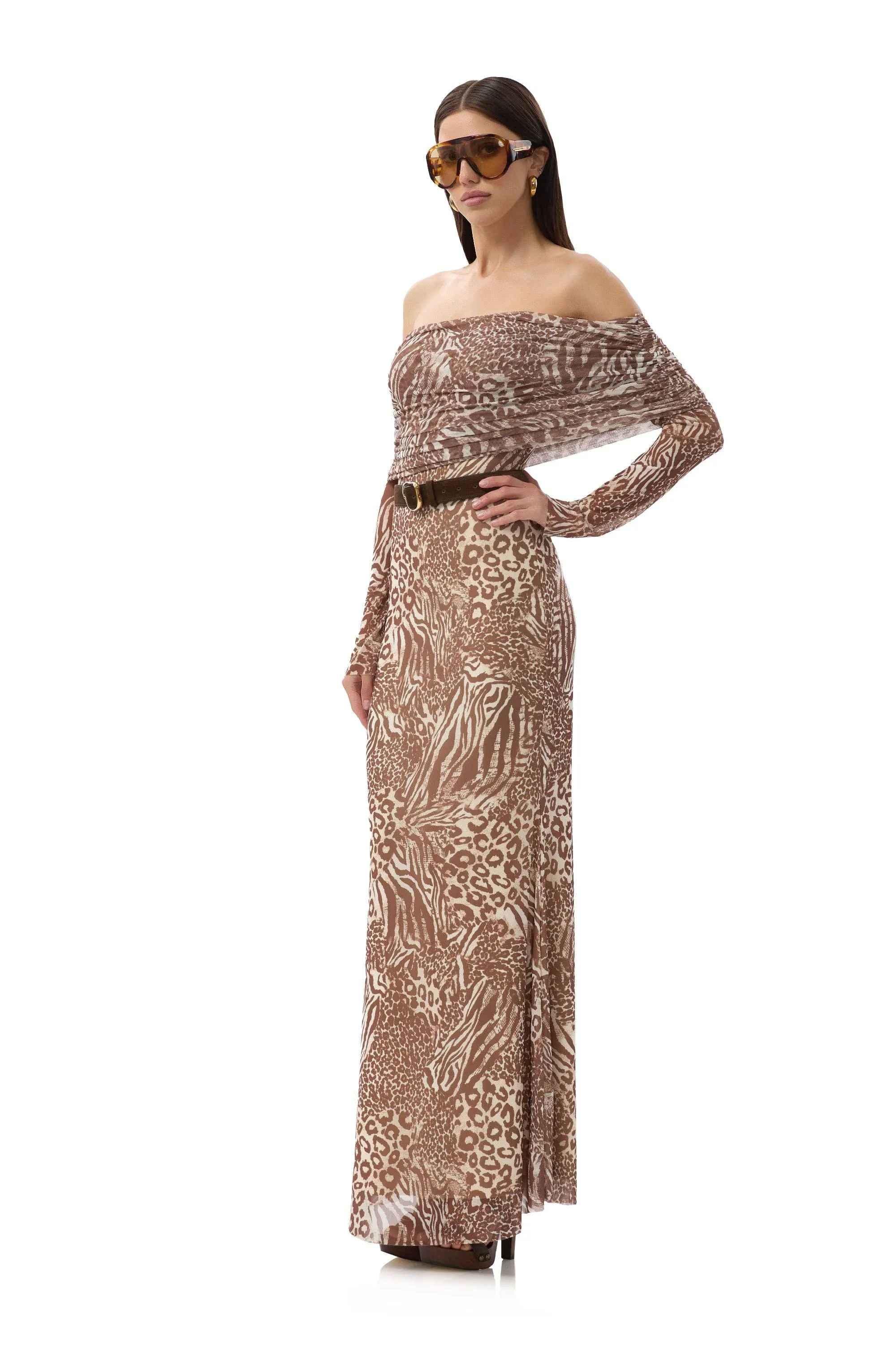 Thelma Dress - Taupe Animal sold by Care Tucker product image thumbnail 5