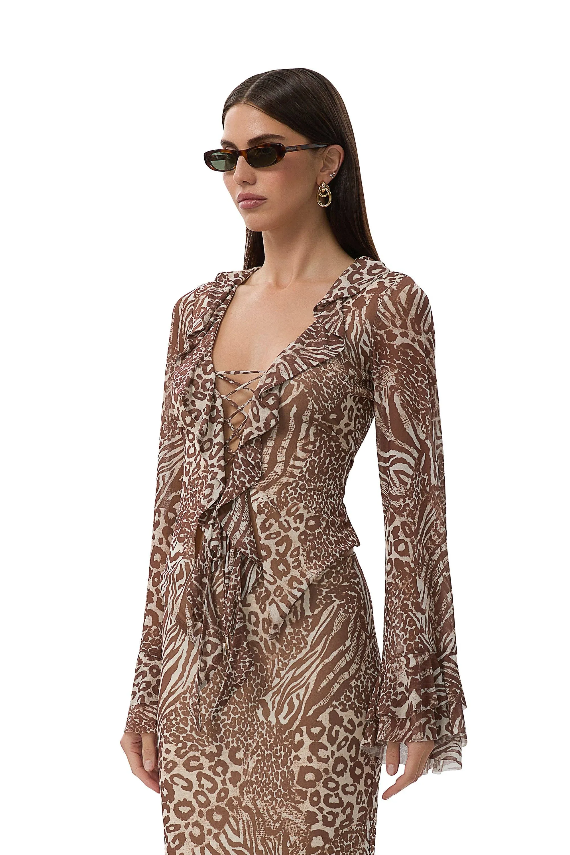 Cadence Top - Taupe Animal sold by Care Tucker product image thumbnail 3