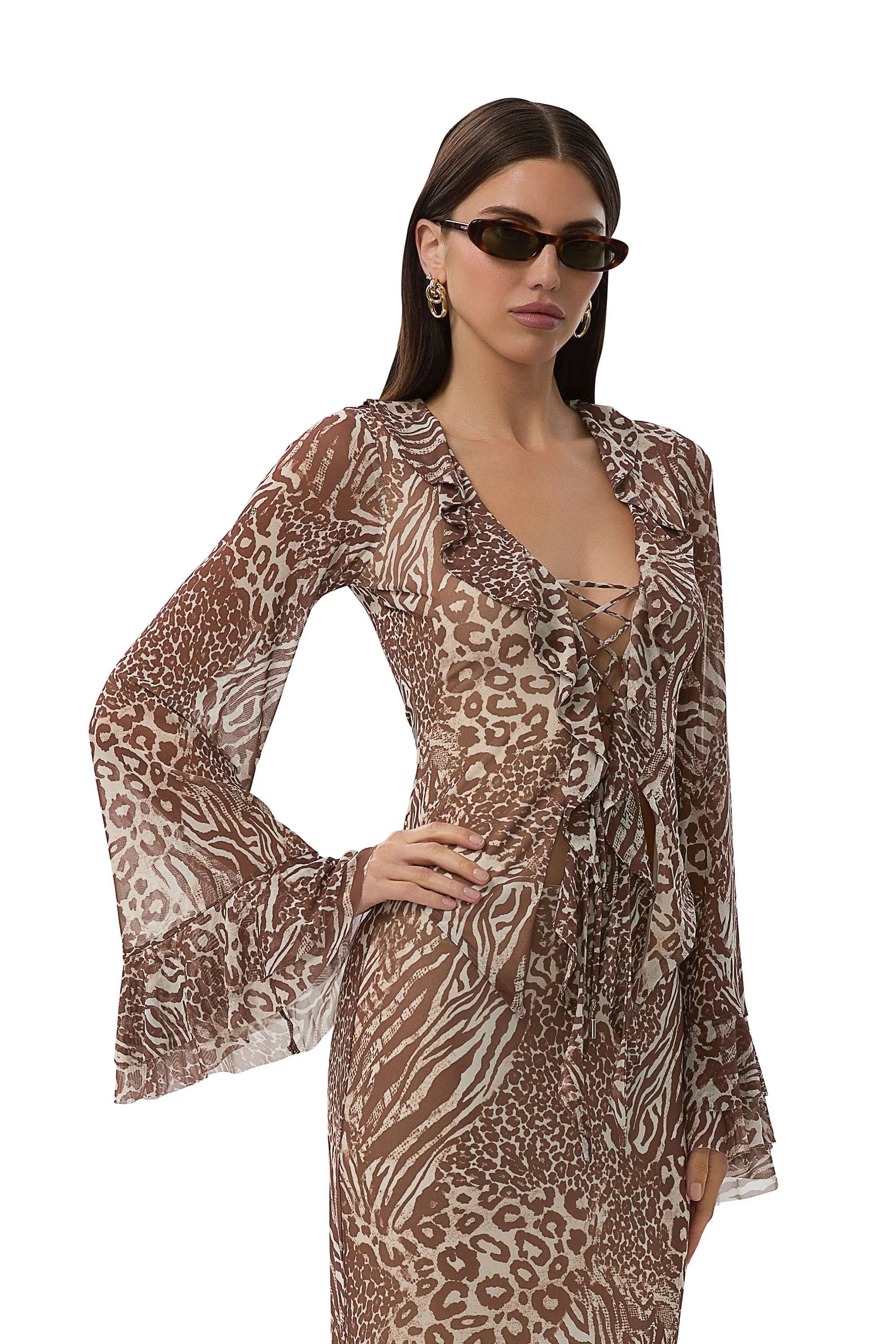 Cadence Top - Taupe Animal sold by Care Tucker product image thumbnail 2