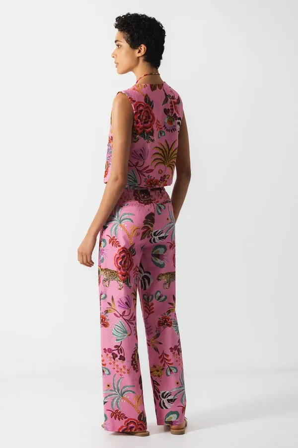 Travolta Tropical Print Trousers sold by Care Tucker product image thumbnail 3