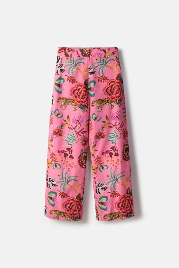 Travolta Tropical Print Trousers sold by Care Tucker product image thumbnail 4