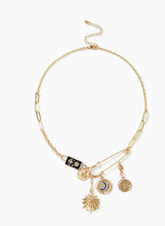 Celestial Black Coin Charm Black Moon Necklace sold by Care Tucker product image thumbnail 2