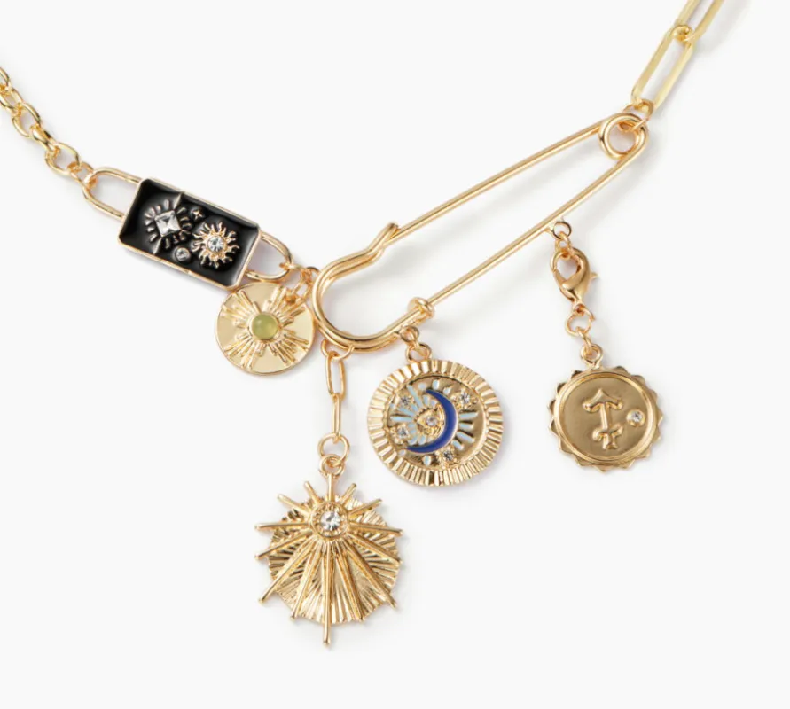 Celestial Black Coin Charm Black Moon Necklace sold by Care Tucker