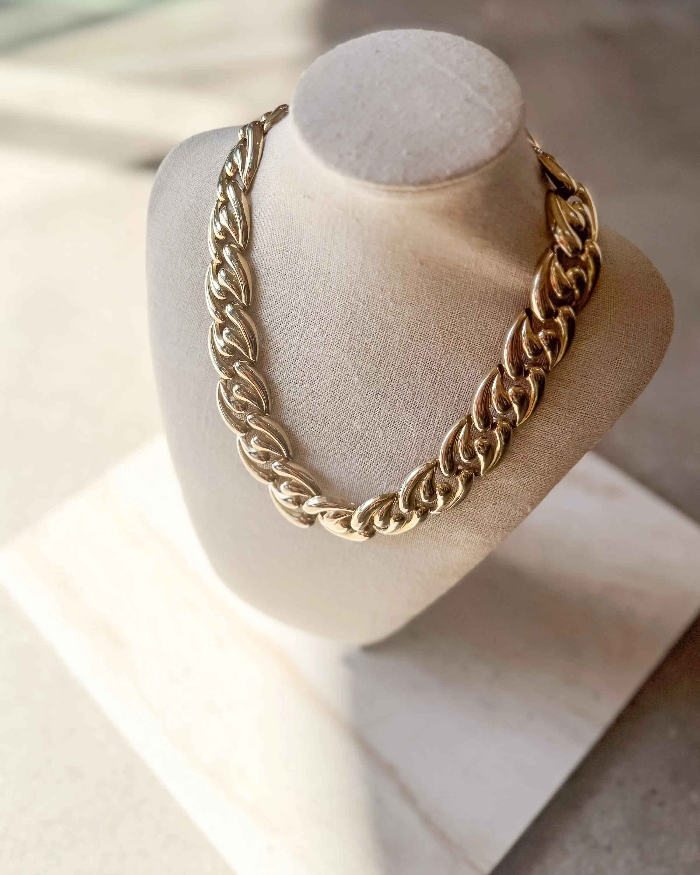 Gold Braided Chain Necklace sold by Care Tucker