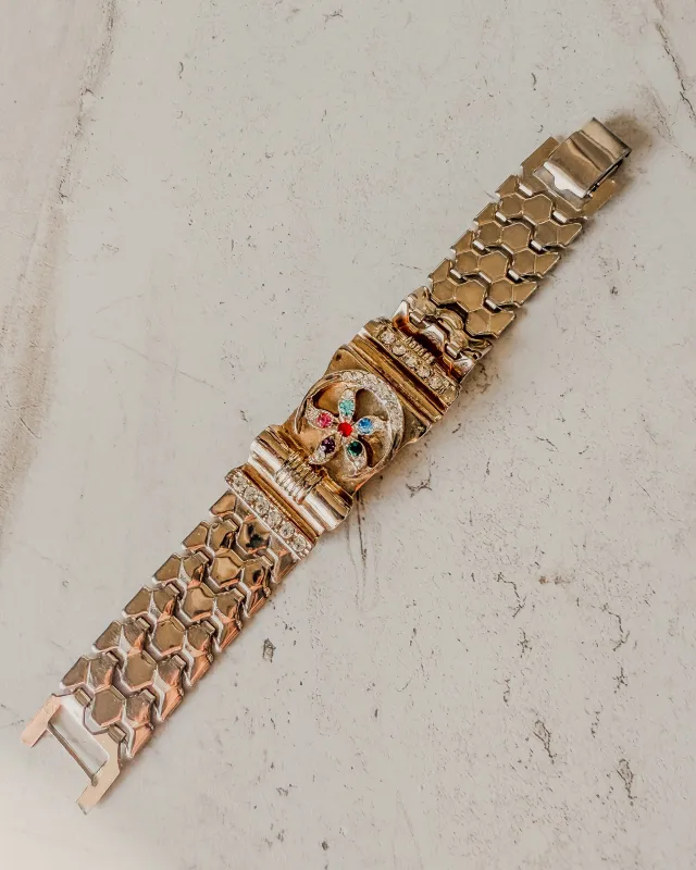 Vintage Flower Moon Diamond Bracelet made by Care Tucker