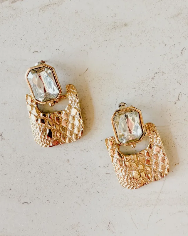 Vintage Crystal Snake Drop Earrings sold by Care Tucker