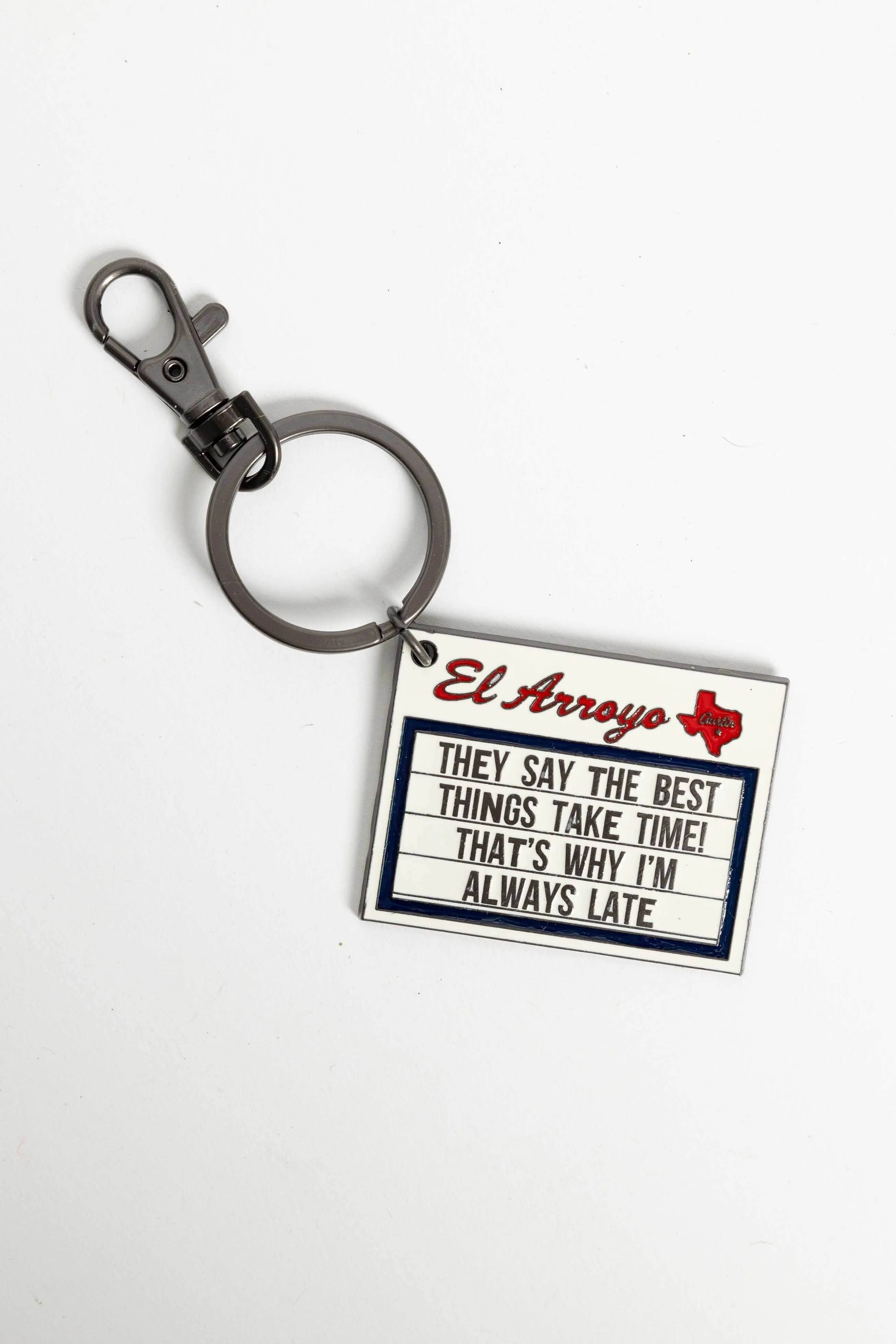 Marquee Keychain - Always Late sold by Care Tucker