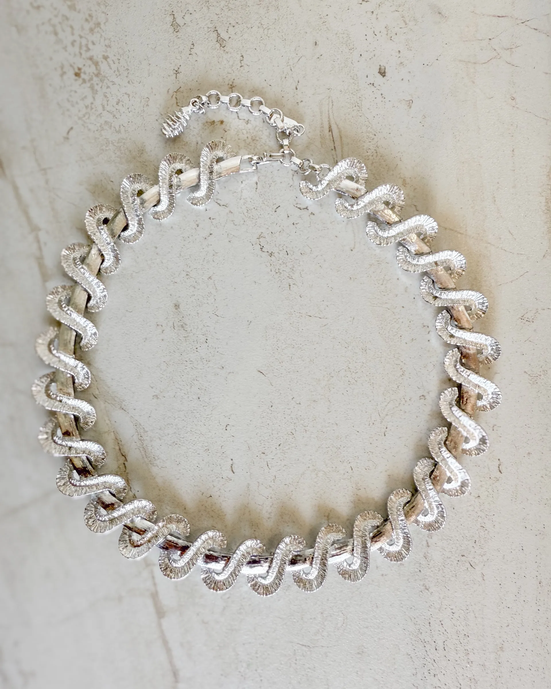 Vintage Silver Swirl Link Necklace sold by Care Tucker product image thumbnail 3