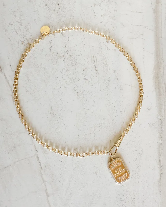 Stay Golden Rollo Chain Necklace made by Care Tucker
