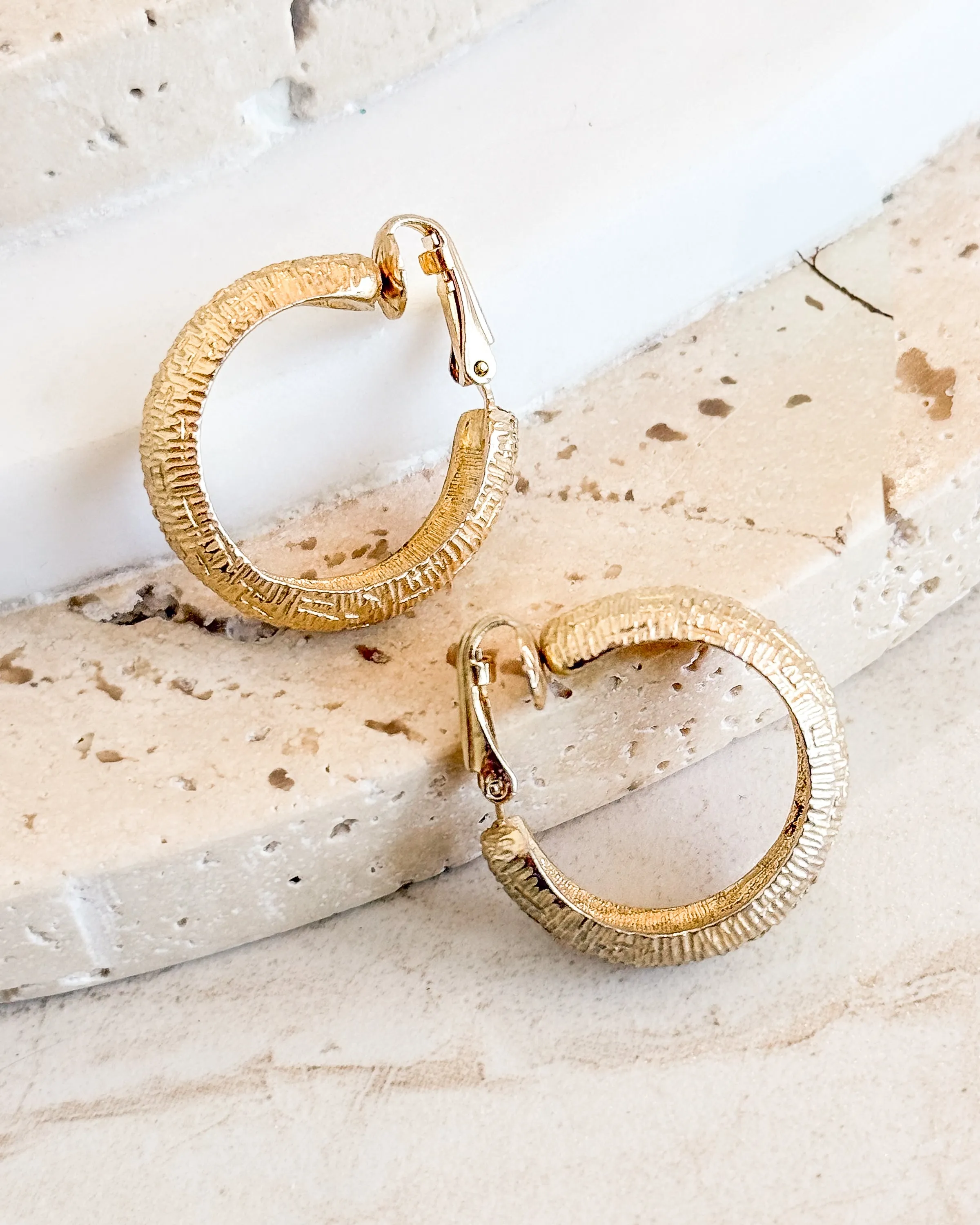 Vintage Gold Huggie Earrings sold by Care Tucker