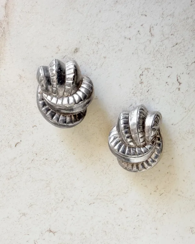 Vintage Deco GIVENCHY Sterling Silver Earrings sold by Care Tucker