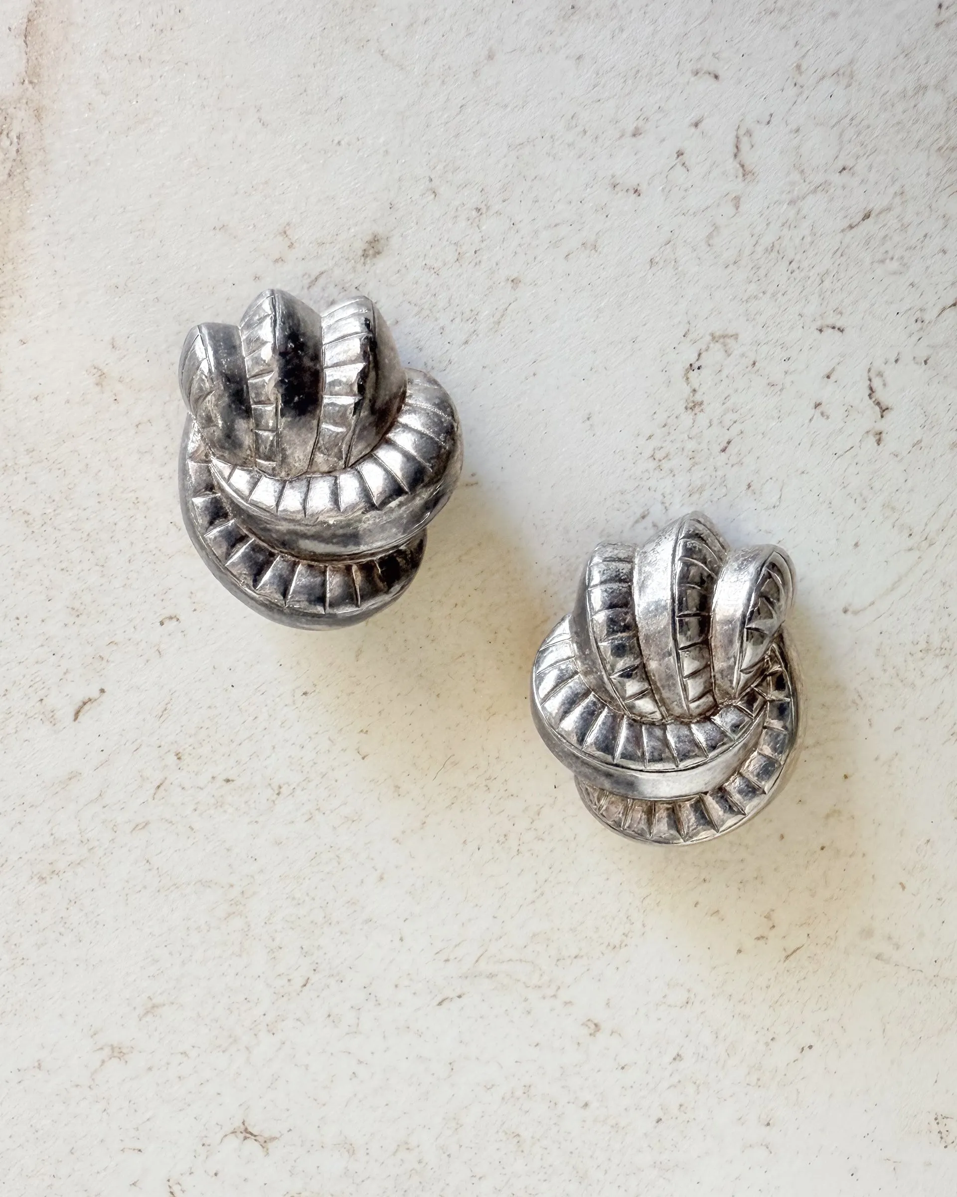 Vintage Deco GIVENCHY Sterling Silver Earrings sold by Care Tucker
