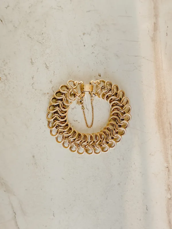 Vintage Interlocking Link Chain Bracelet sold by Care Tucker
