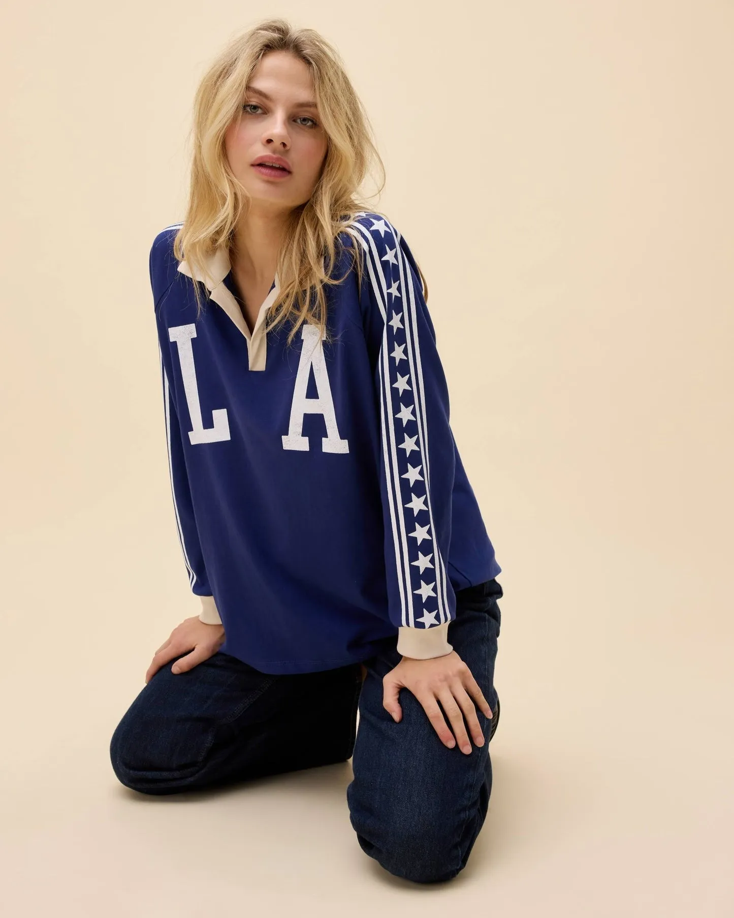 Los Angeles Stars Raglan Rugby Long Sleeve sold by Care Tucker