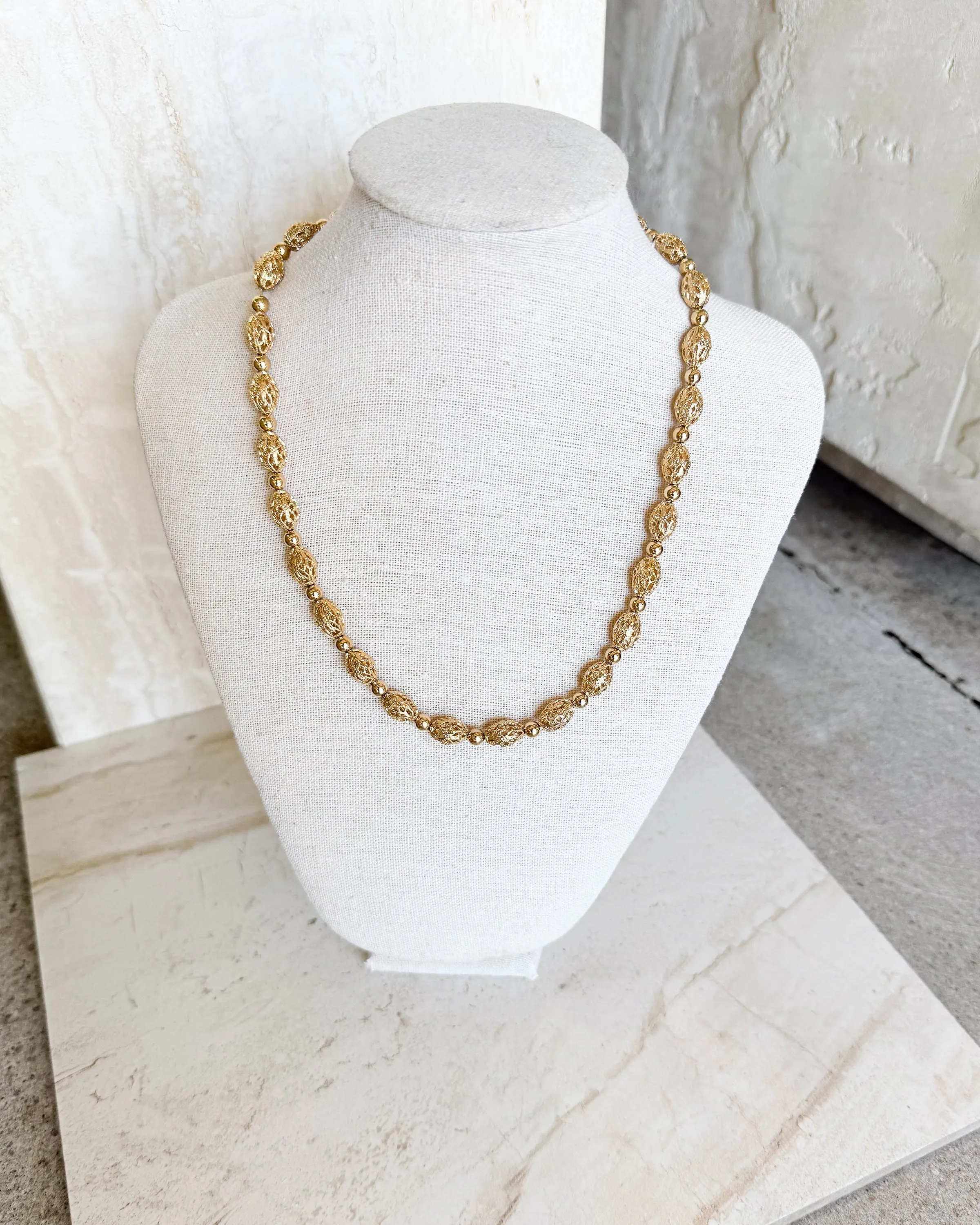 Vintage Filigree Link Necklace sold by Care Tucker product image thumbnail 2