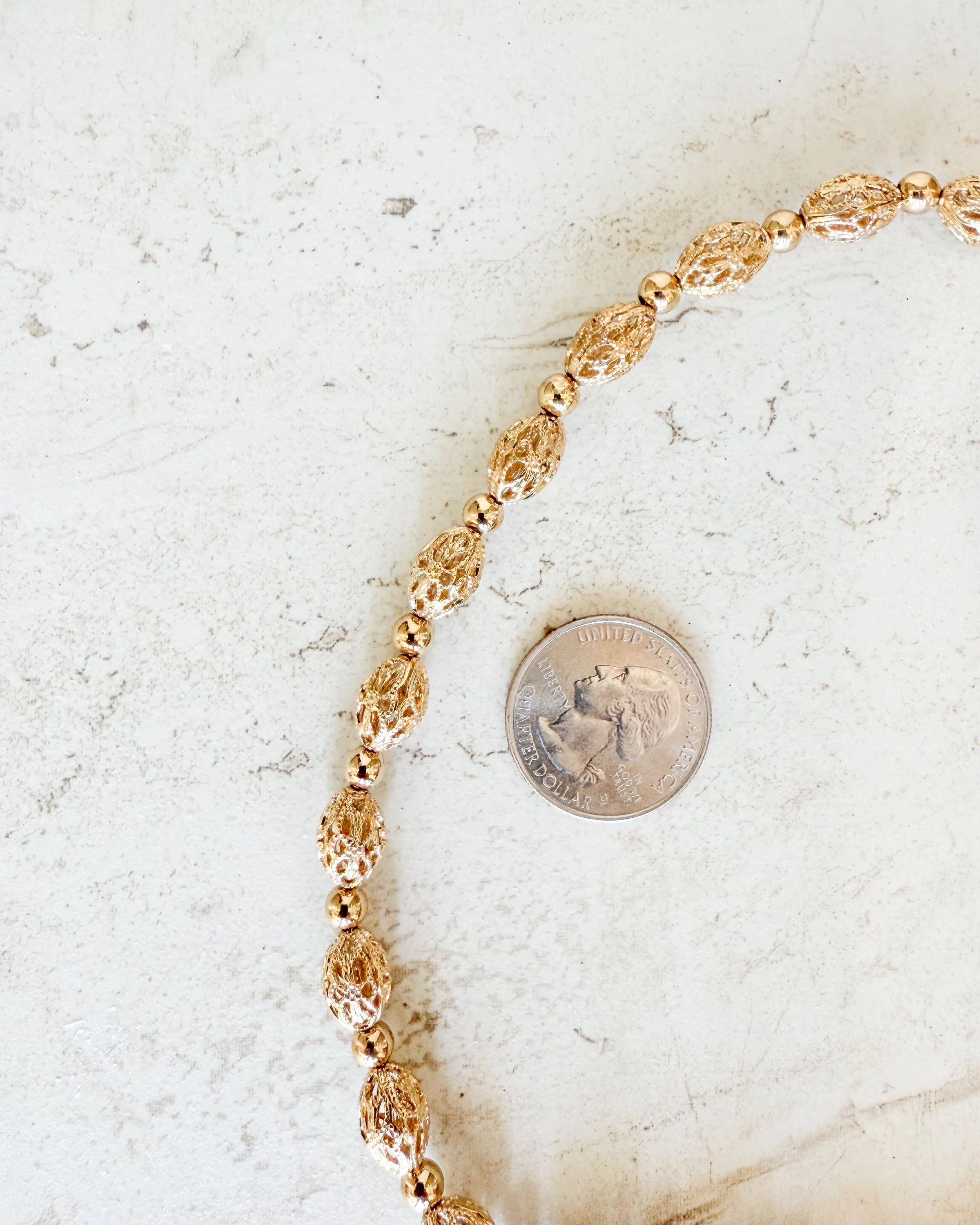 Vintage Filigree Link Necklace sold by Care Tucker product image thumbnail 3