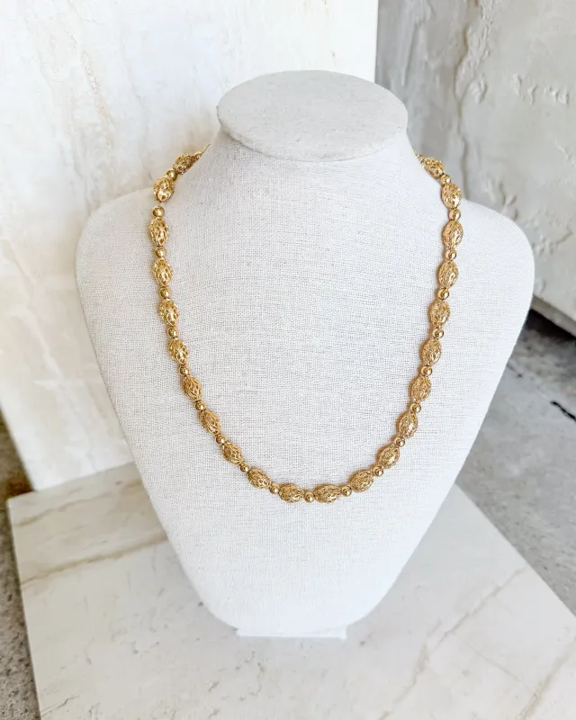 Vintage Filigree Link Necklace sold by Care Tucker