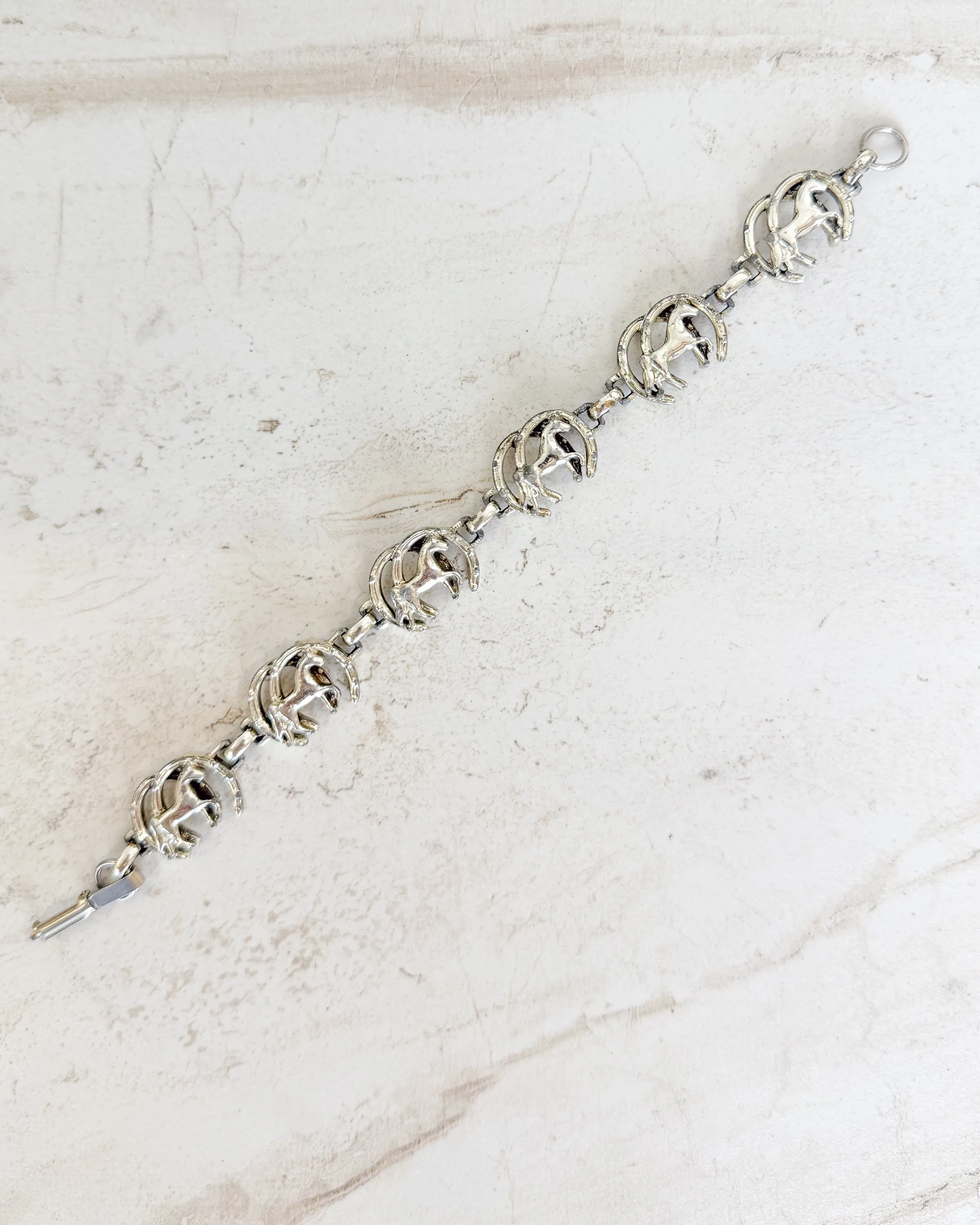 Vintage Silver Horse Link Bracelet sold by Care Tucker