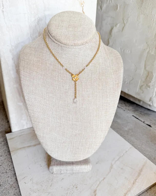 Vintage Delicate Floral Y Necklace sold by Care Tucker