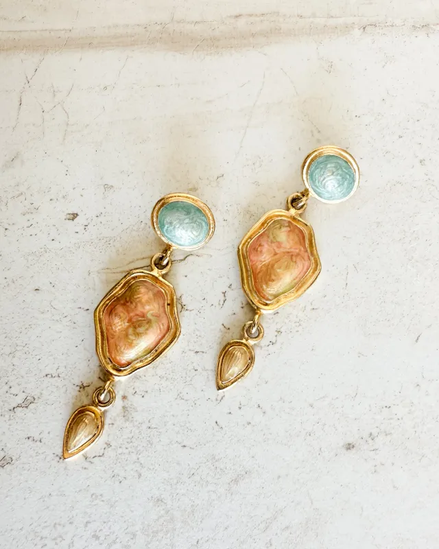 Vintage Gemstone Dangle Earrings sold by Care Tucker