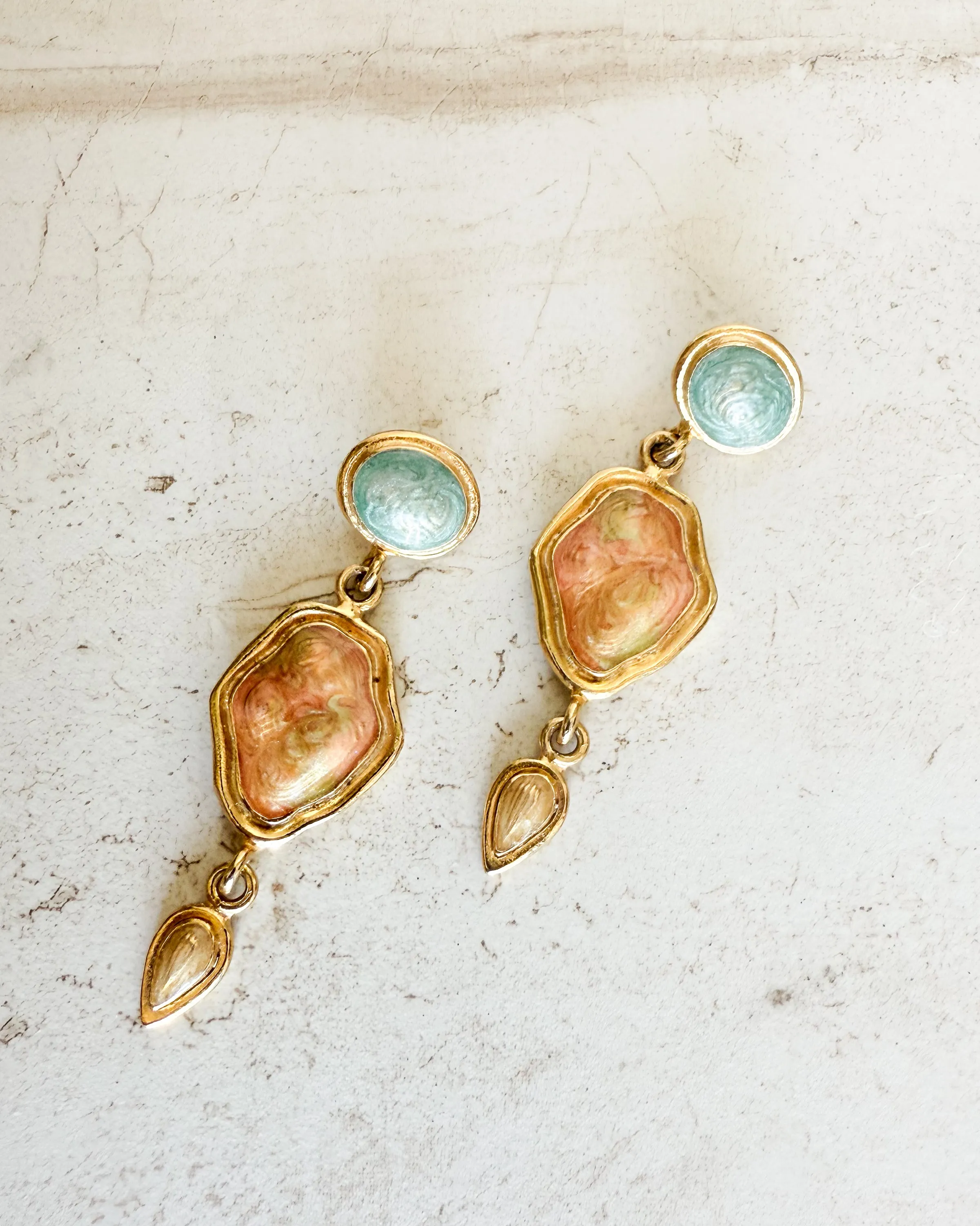 Vintage Gemstone Dangle Earrings sold by Care Tucker