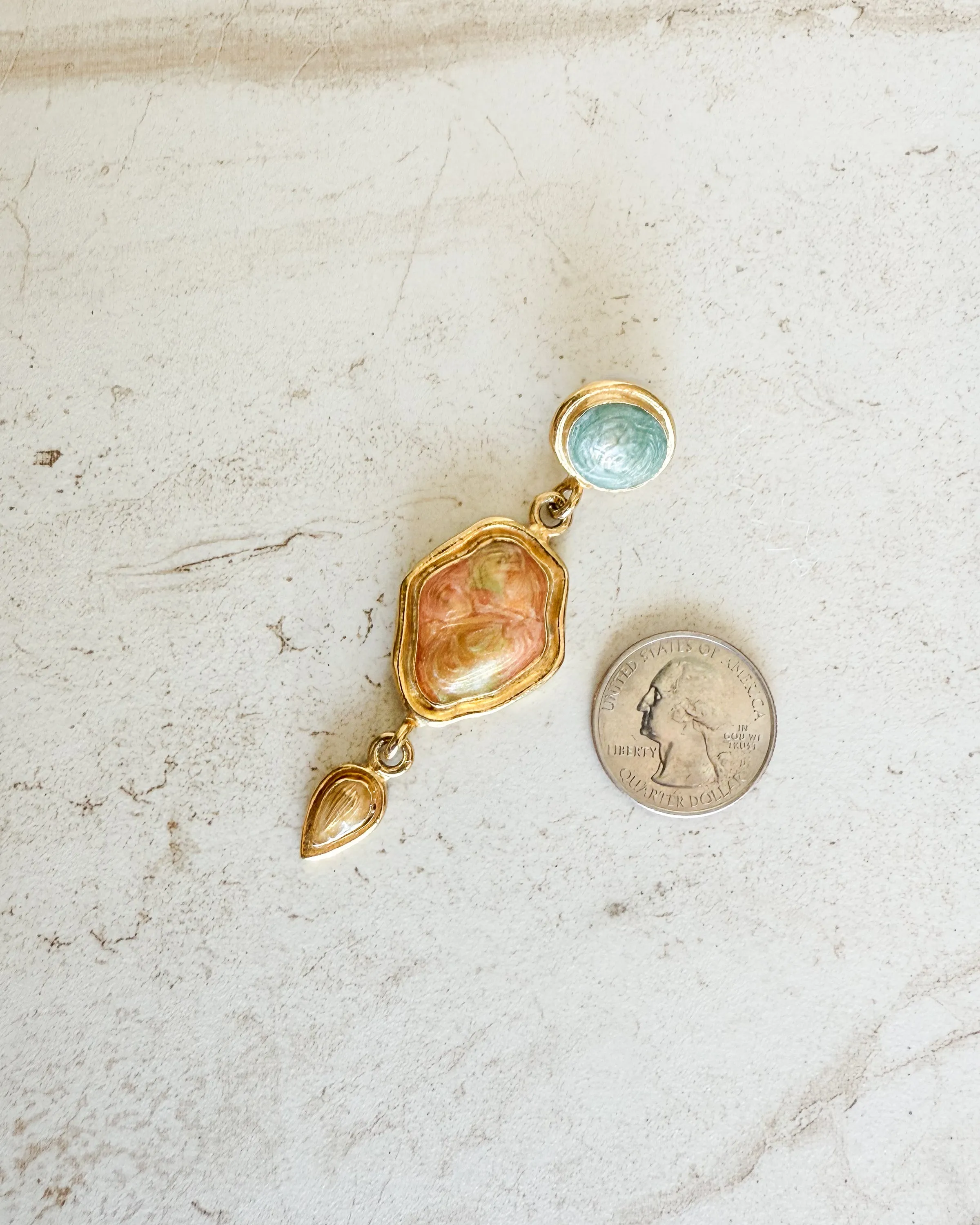 Vintage Gemstone Dangle Earrings sold by Care Tucker product image thumbnail 3